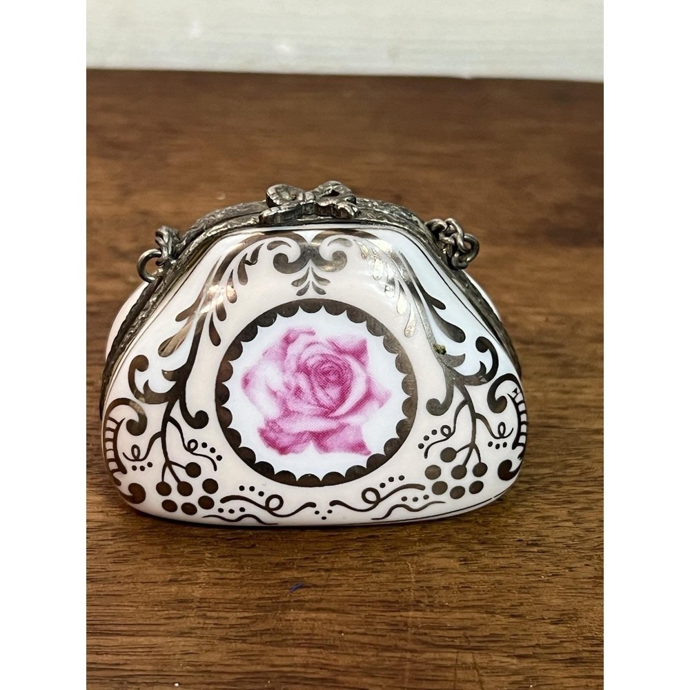 Rare Htf Princess Diana Commemorative Trinket Dish Purse Ceramic Althorp Floral